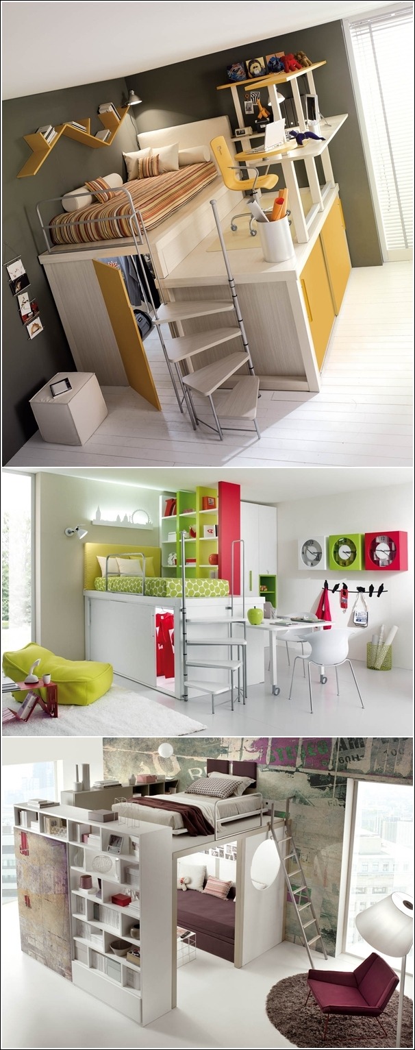 ideas de ahorro de espacio en dormitorios pequeños | Tikinti