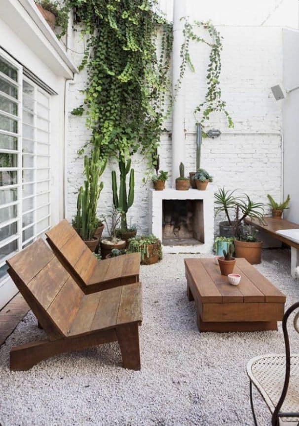 10 ideas para decorar tu patio con muebles de madera. - Tikinti