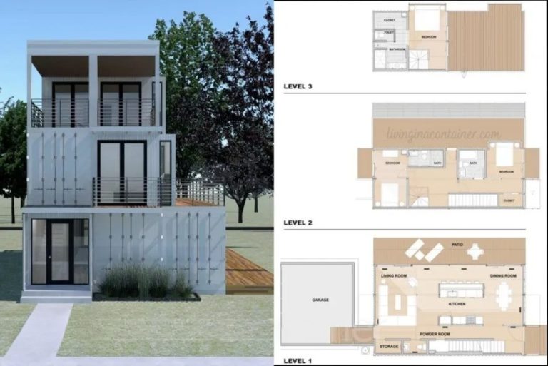 +35 Fachadas de casas hechas con contenedores - TIKINTI
