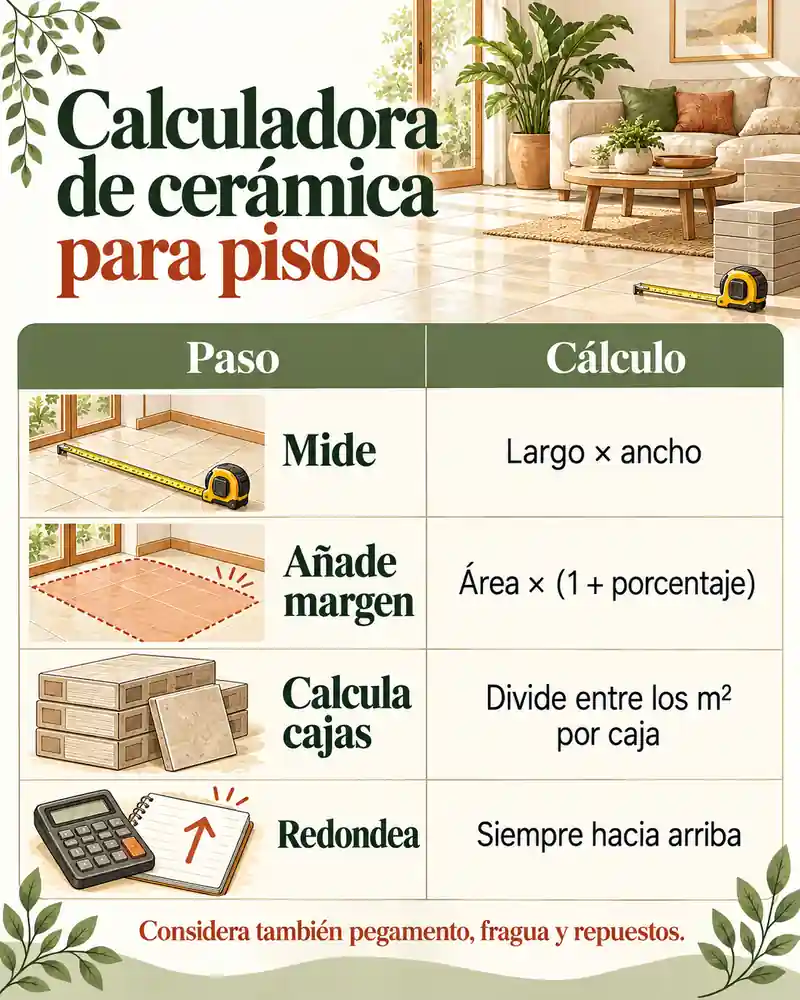 Calculadora de cerámica para pisos