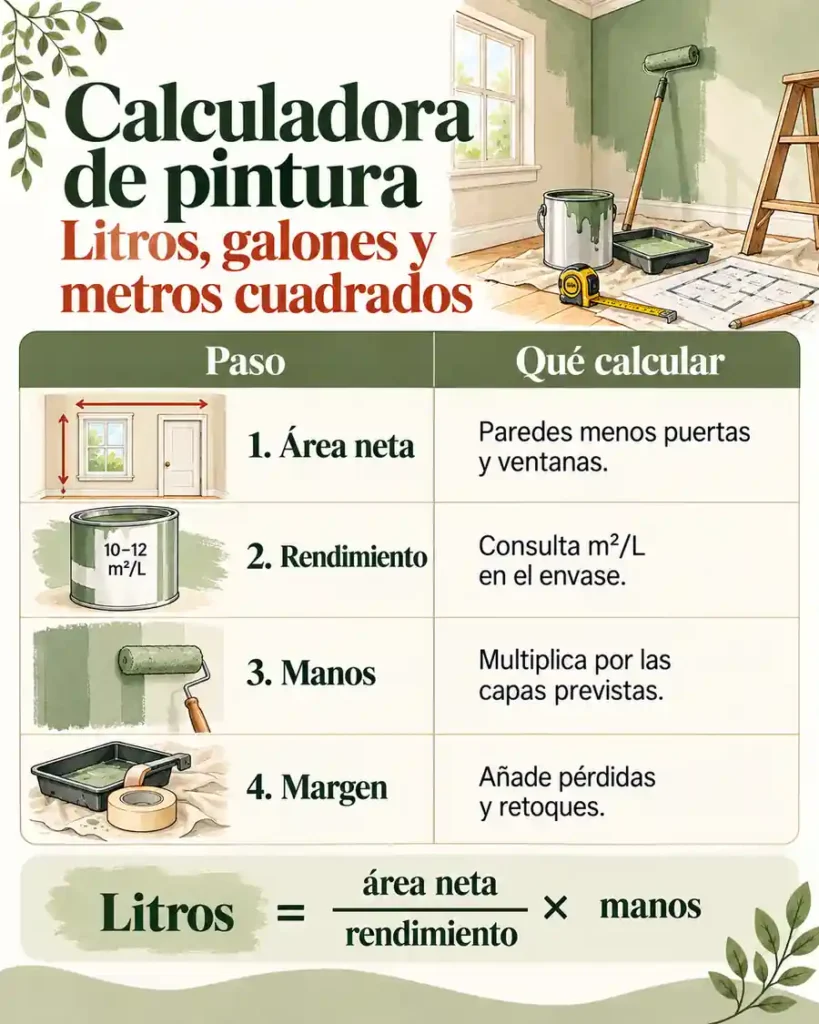 Calculadora de pintura por metro cuadrado