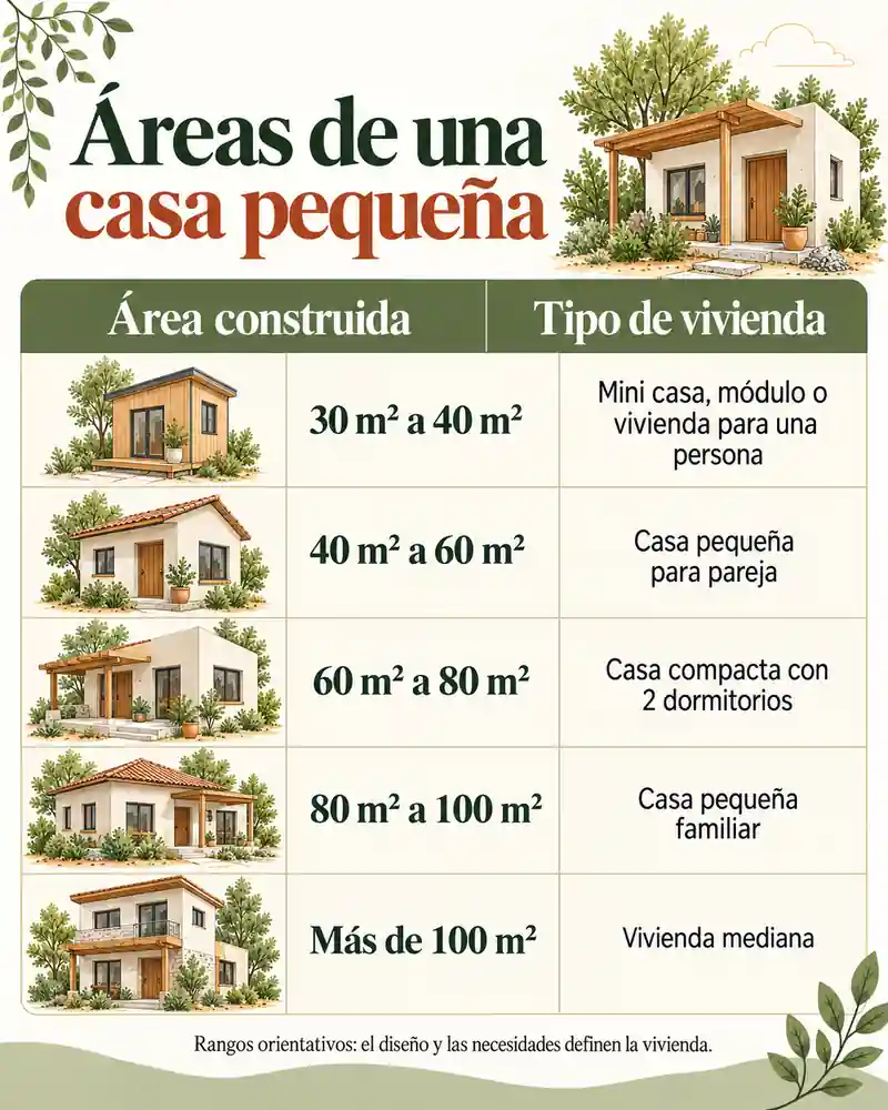 Áreas comunes de una casa pequeña