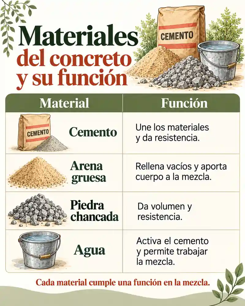 Materiales básicos del concreto