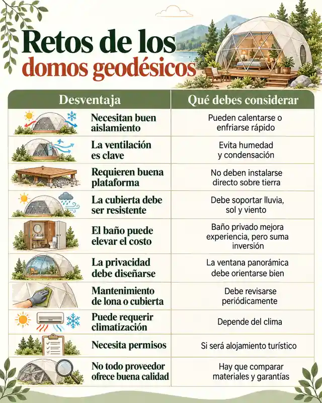 Retos de los domos geodésicos