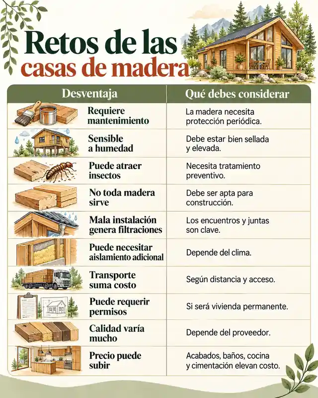 Retos de las casas de madera