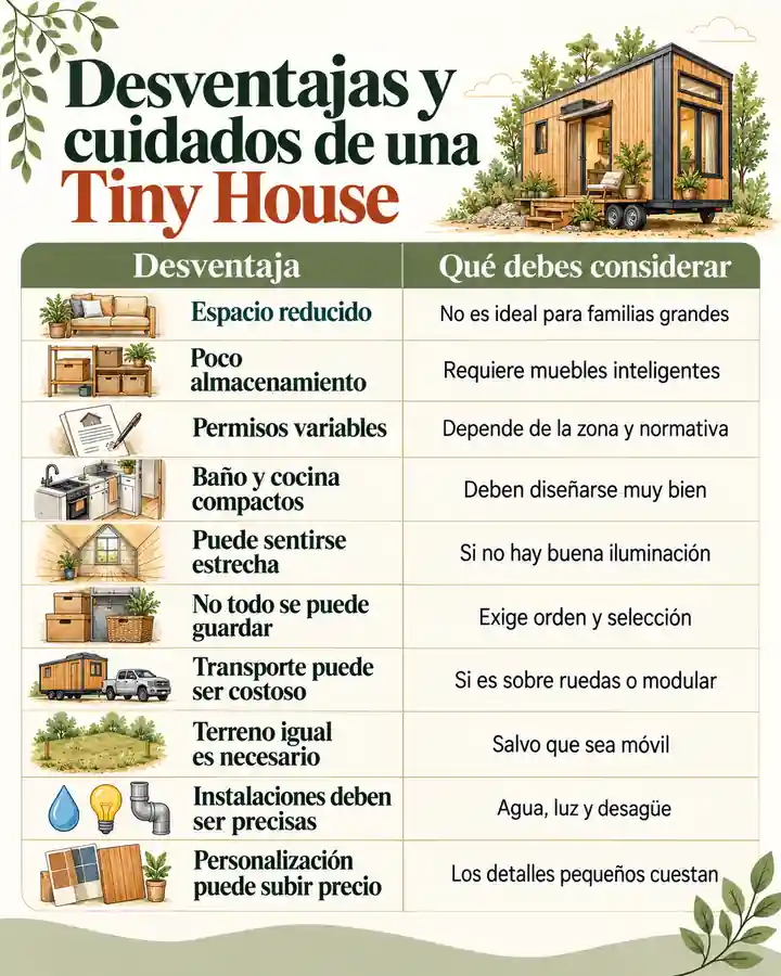 Desventajas y cuidados de una Tiny House