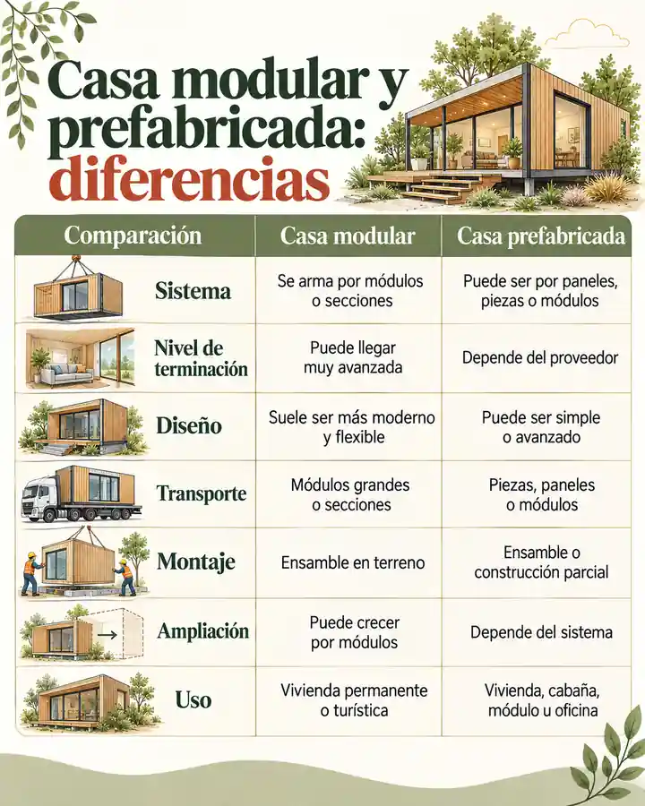 Casa modular y prefabricada: diferencias