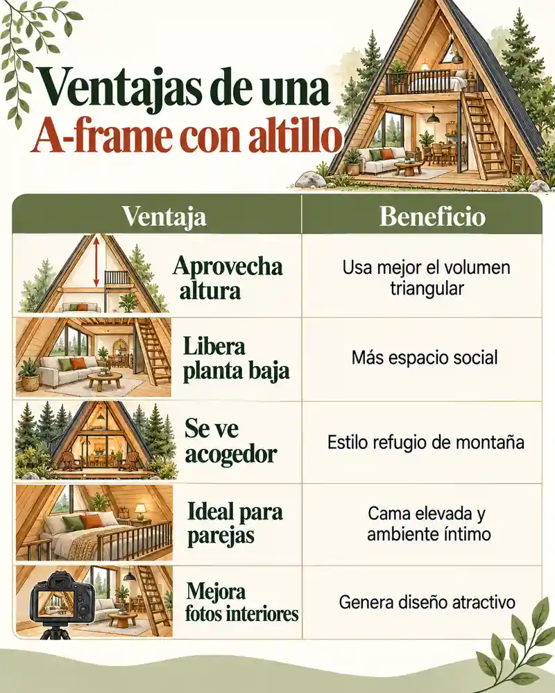 Ventajas de una A-frame con altillo