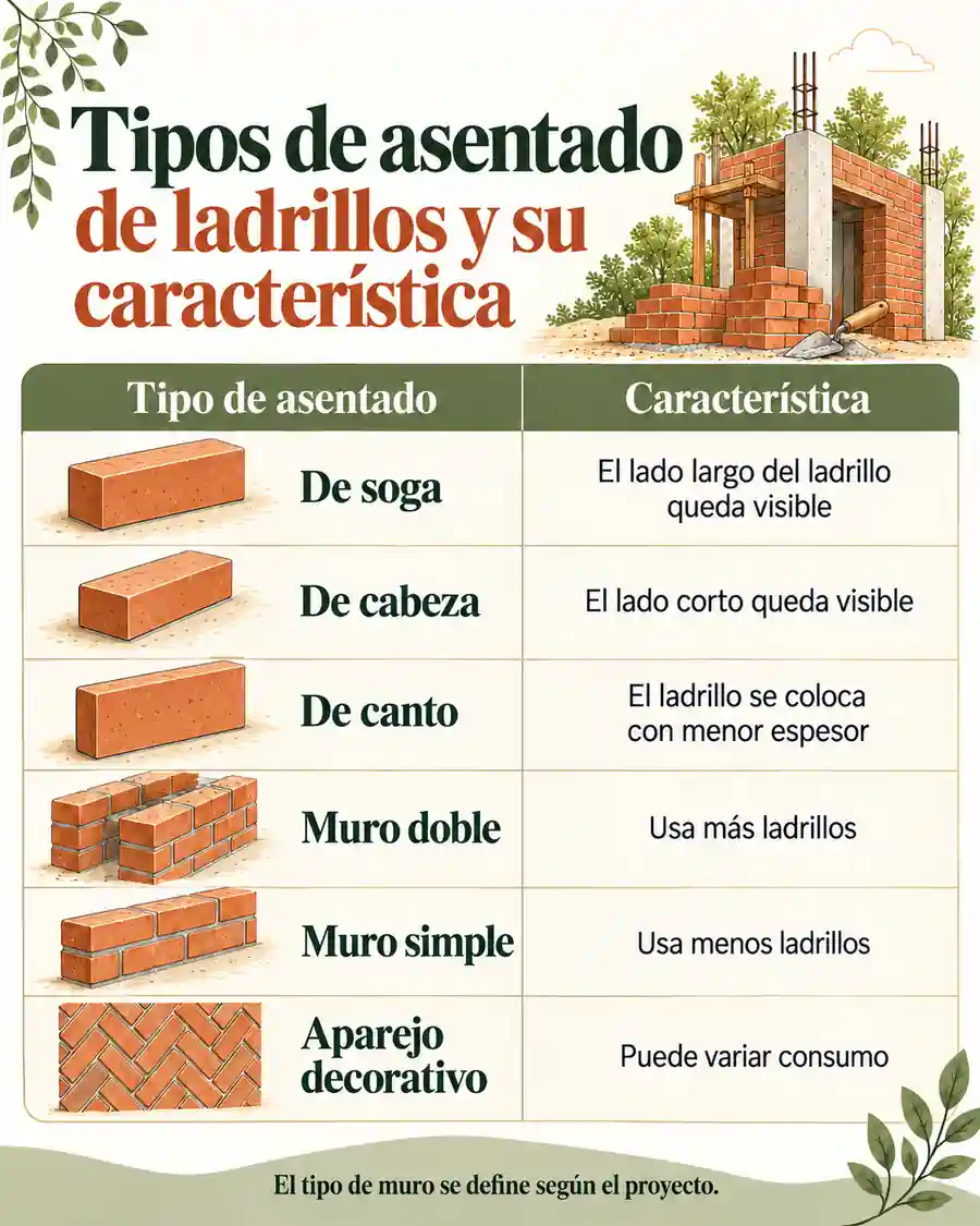 Tipos de asentado de ladrillo
