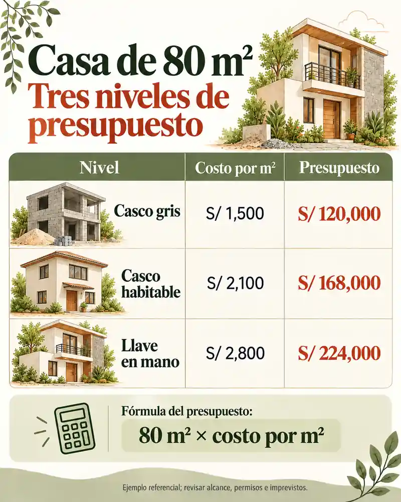 Ejemplo rápido: casa pequeña de 80 m²