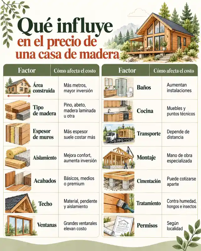 Qué influye en el precio de una casa de madera