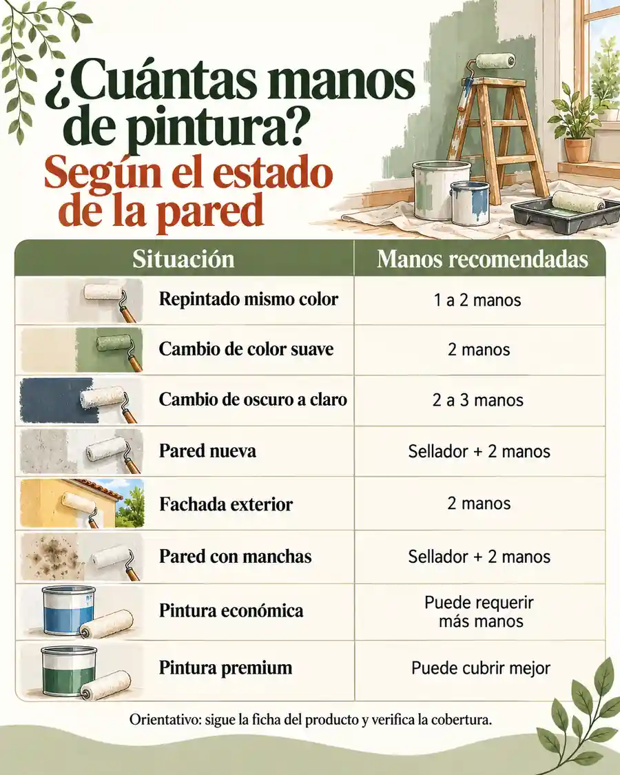 Cuántas manos de pintura aplicar