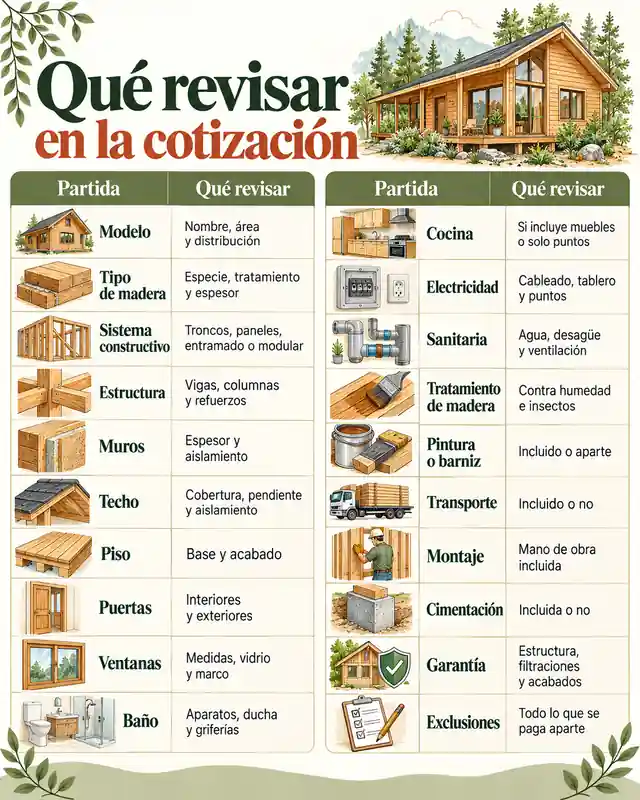Qué revisar en la cotización