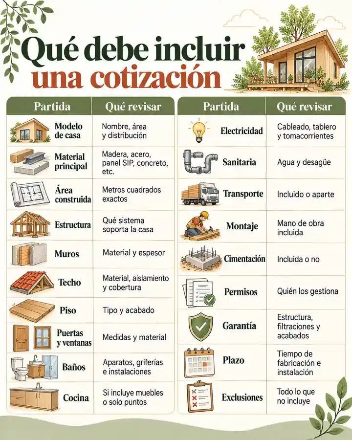 Qué debe incluir una cotización