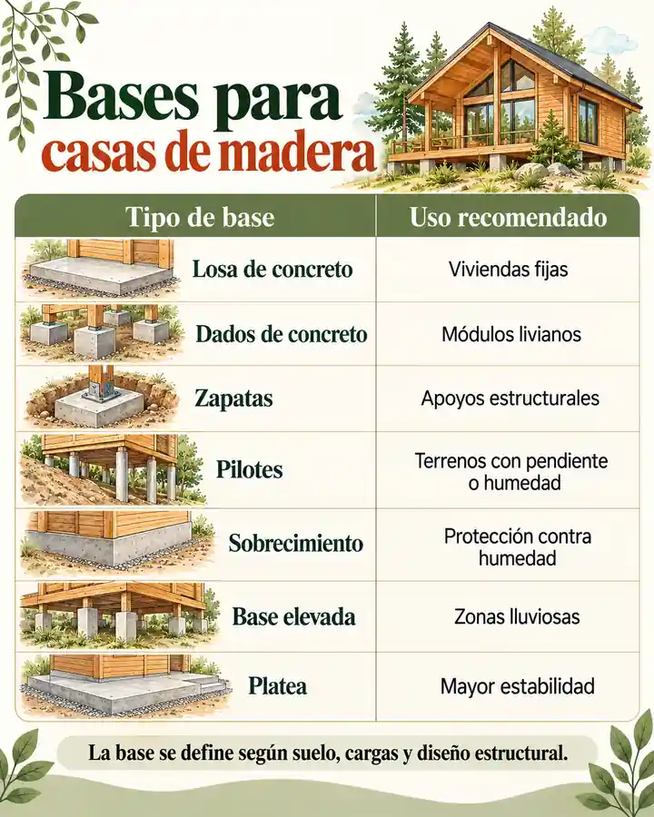 Bases para casas de madera