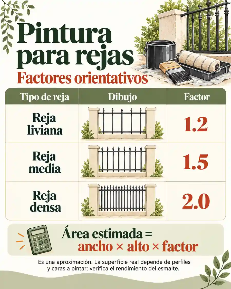 Factores orientativos para pintar rejas