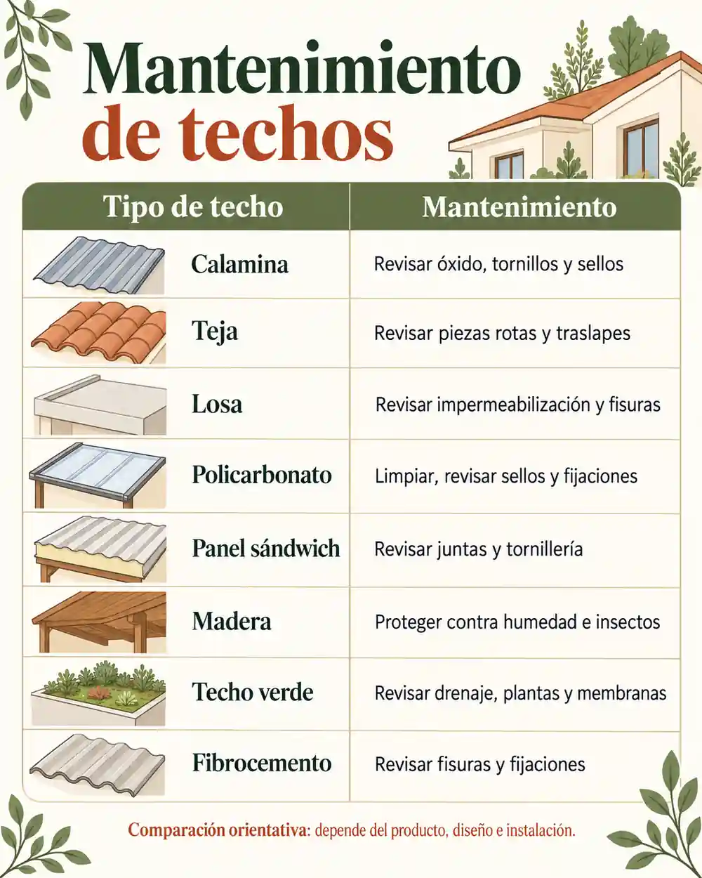 Mantenimiento de techos