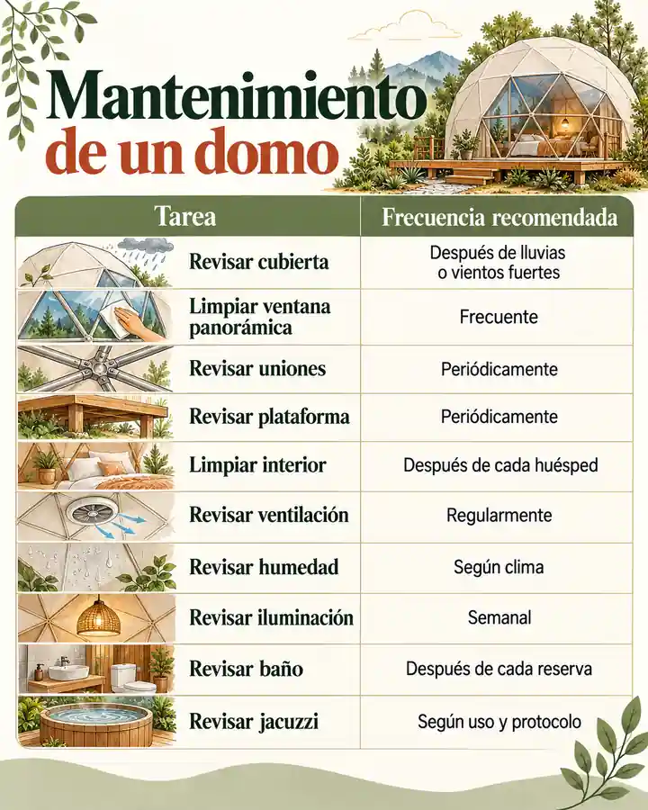 Mantenimiento de un domo