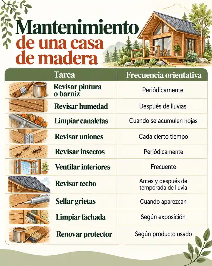Mantenimiento de una casa de madera