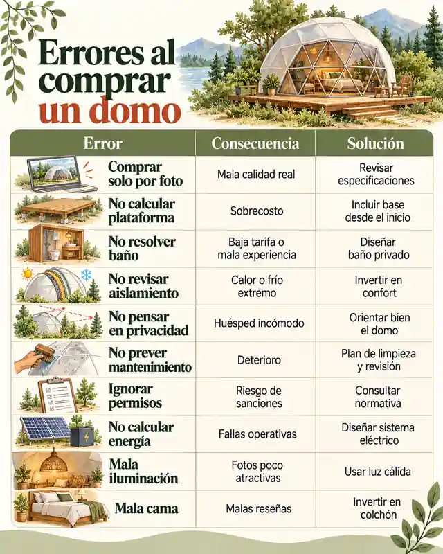 Errores al comprar un domo