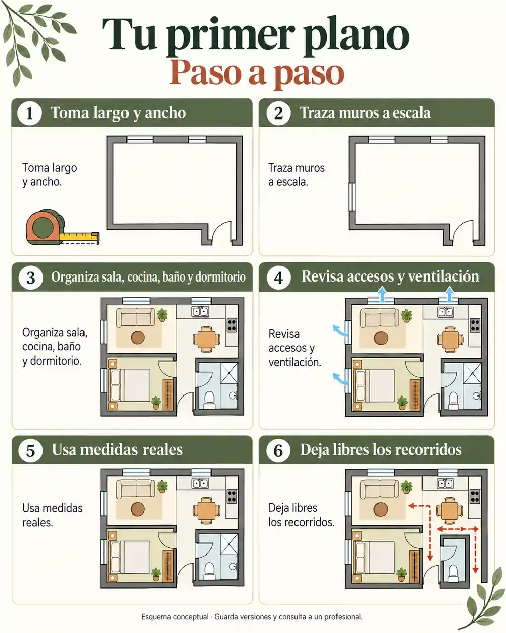 Cómo hacer un plano simple paso a paso