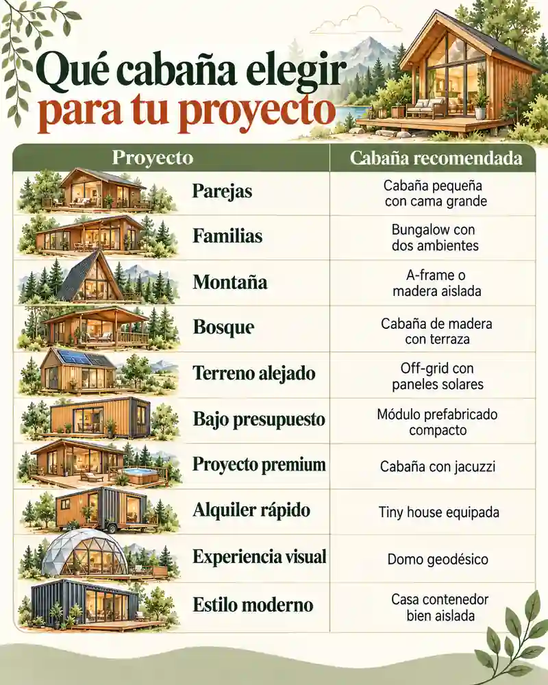 Qué cabaña elegir para tu proyecto
