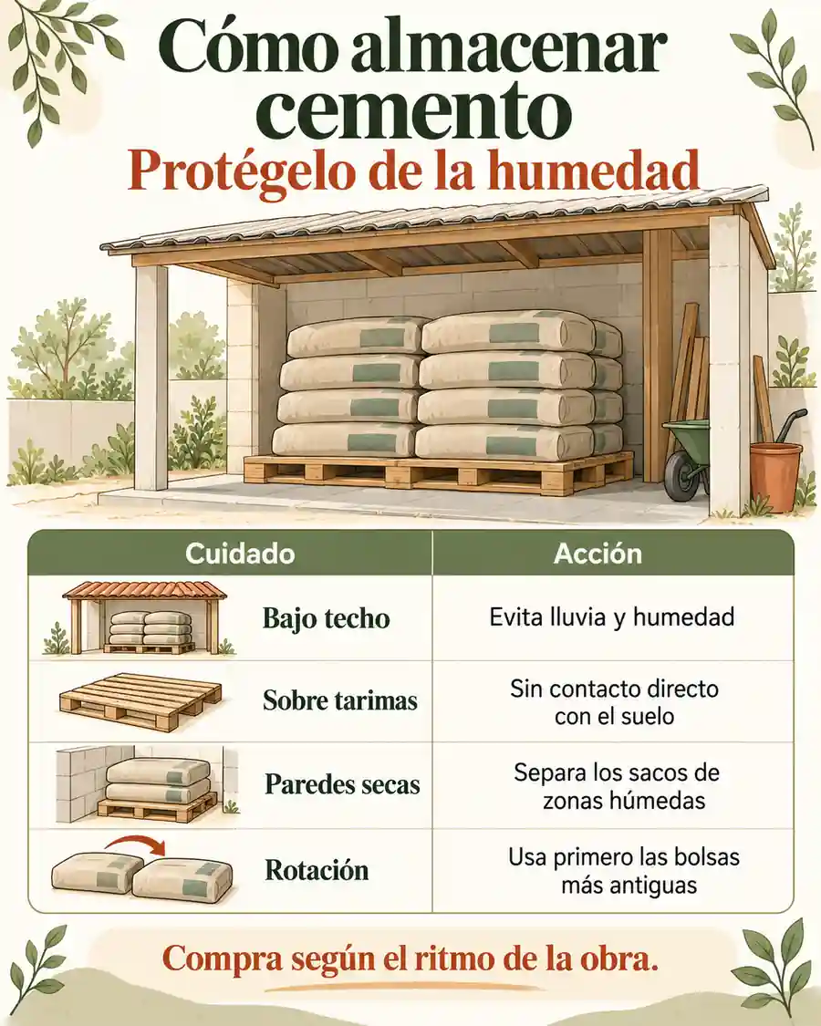 Cómo almacenar cemento