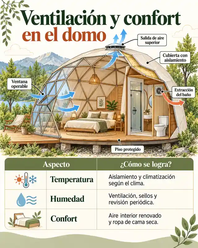 Ventilación y confort en el domo