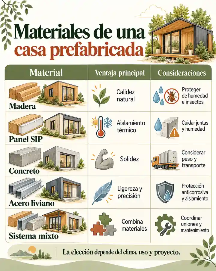 Materiales de una casa prefabricada
