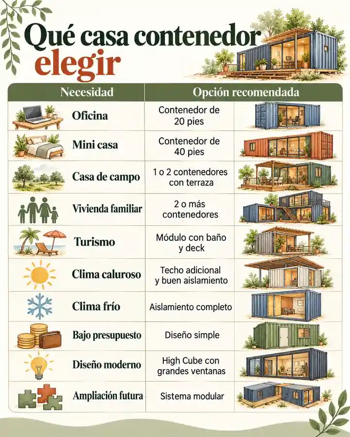 Qué casa contenedor elegir