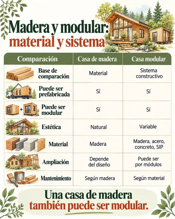 Madera y modular: material y sistema