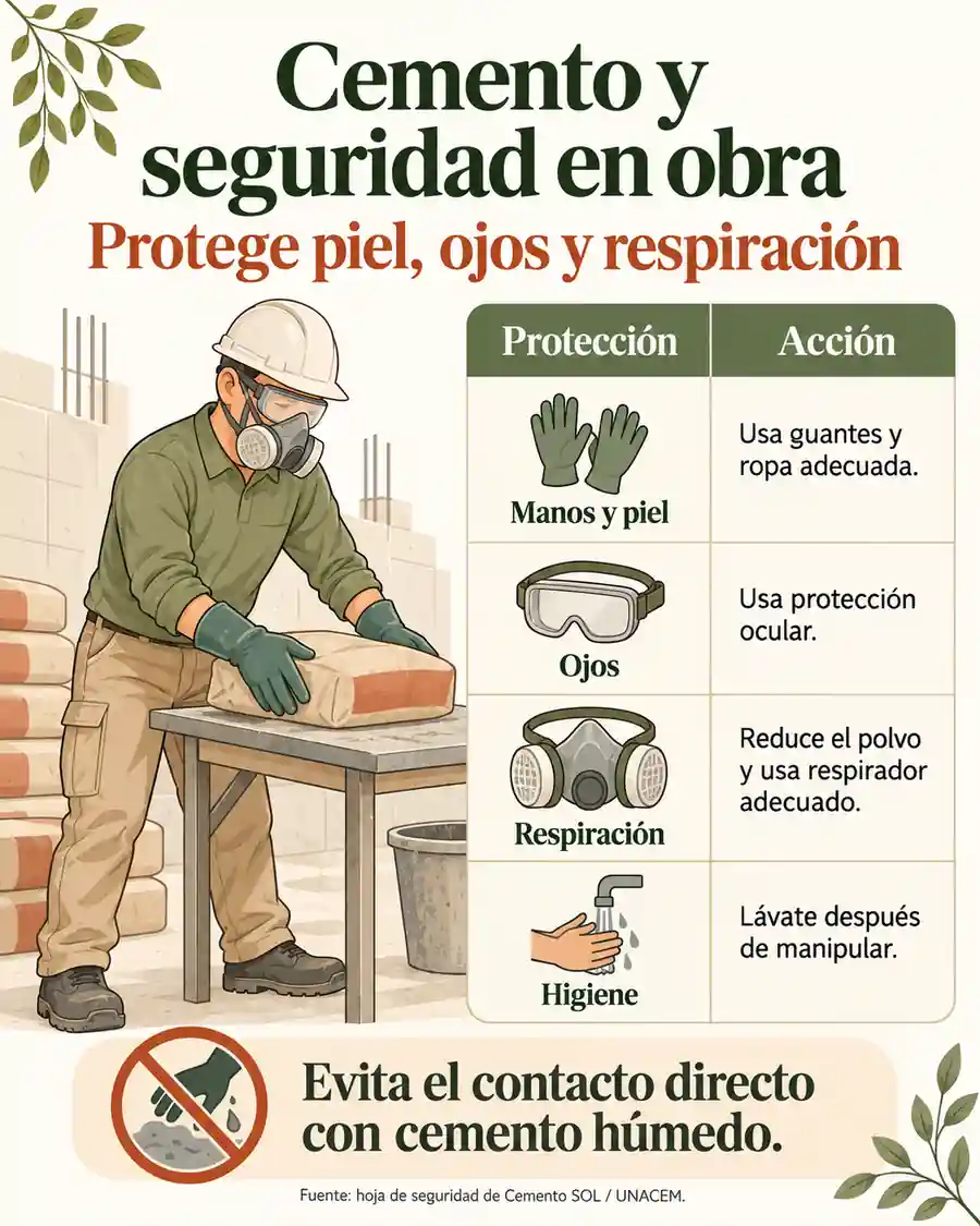 Cemento y seguridad en obra