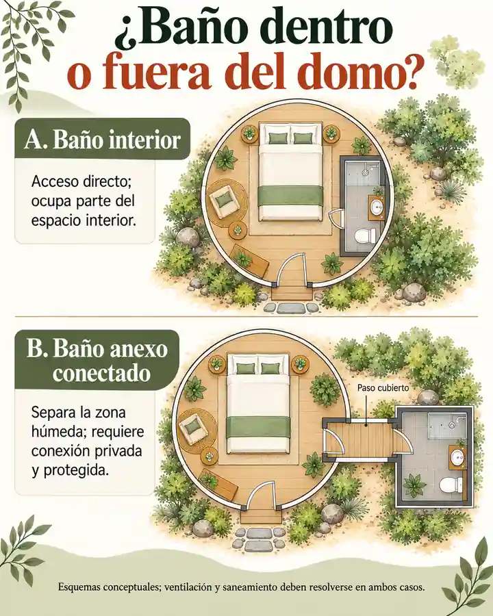 Planos de baño interior y baño anexo